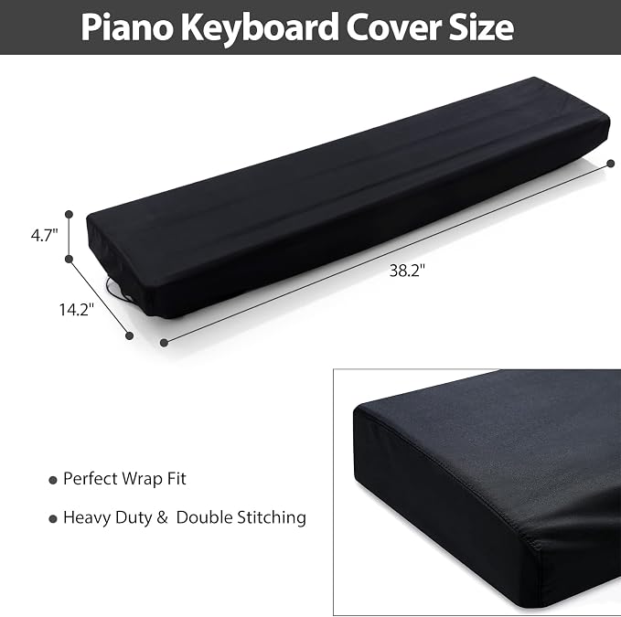 61 Keys Piano Keyboard Dust Cover, Adjustable Electric Piano Keyboard Covers - Image 4