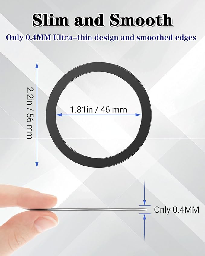 Metal Rings 10PCS, Ultra-Thin for MagSafe Sticker, Magnetic Adapter, Phone - Image 5