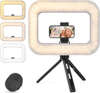 Smartphone Video Rig with Light + Tripod, Handheld LED Ring Light Selfie Light by Kalofaye