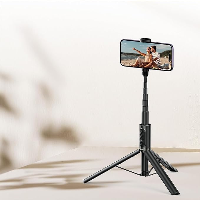 ATUMTEK 55" Selfie Stick Tripod, All-in-one Extendable Aluminum Phone Tripod - Image 2
