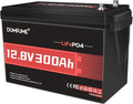 12V 300Ah Lithium LiFePO4 Battery, 200A BMS Max.3840W Load Power, Rechargeable by Dumfume
