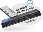 OREI 4K HDMI Matrix Switch 2 X 2, Switcher 18G UltraHD Supports Upto 4K @ 60Hz - Image 7
