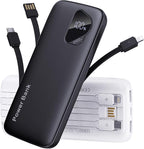 2025 Portable Charger with Built in Cables, 12800mAh Travel Essential Battery by FancyBean