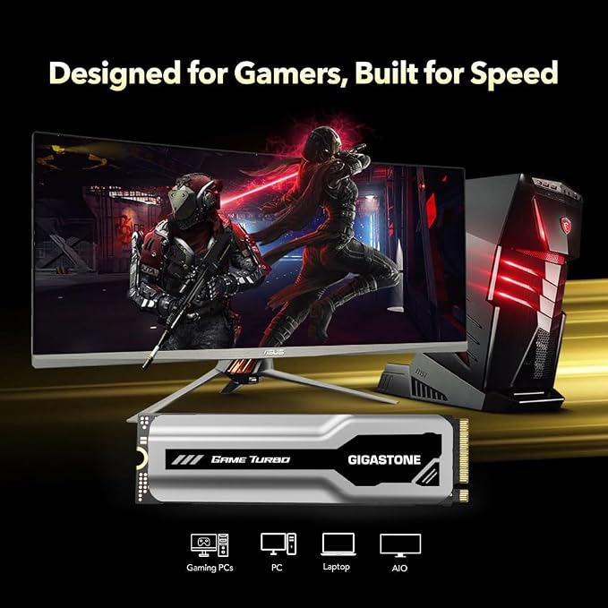 Gigastone M.2 SSD 2TB PCIe 3.0 NVMe SSD 3, 500MB/s Internal Gaming Solid State - Image 5