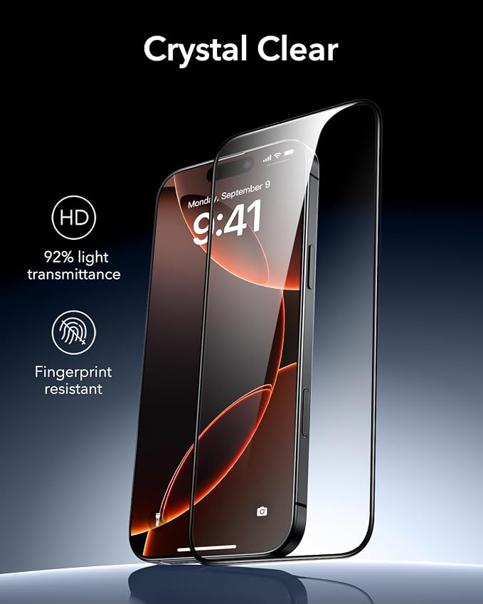ESR 3 Pack 9H+ Glass for iPhone 16 Pro Max Screen Protector, Armorite - Image 8