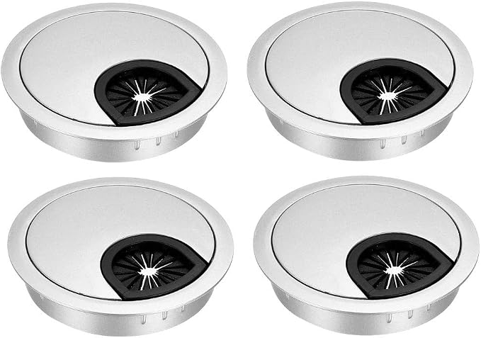 uxcell Cable Hole Cover, 2.4Inch/60mm Zinc Alloy Desk Wire Cord Cable Grommets by uxcell