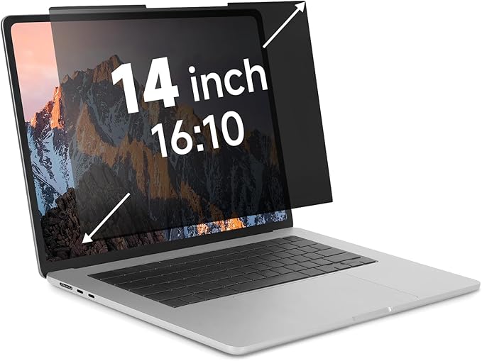 Nano-Suction Laptop Privacy Screen 14 Inch 16:10, Removale Screen Privacy Shield by Unknown