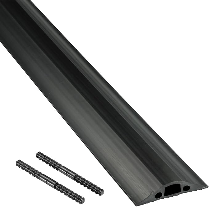 D-Line 30ft Floor Cord Cover, Made in USA Linkable Cable Protector, Hide by D-LineUSAinc