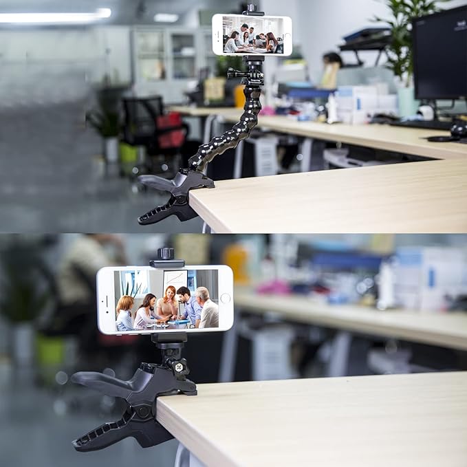 Suptig Phone Holder Desk Gooseneck Mount, Cell Phone Clamp Clip - Image 2