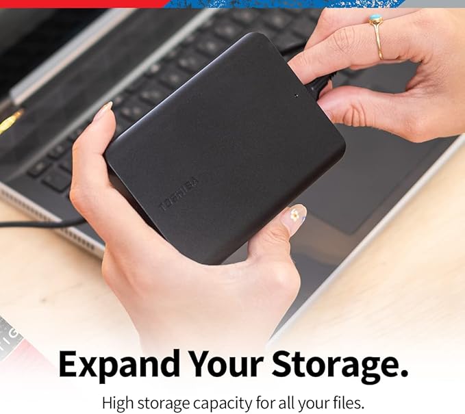 Toshiba Canvio Basics 4TB Portable External Hard Drive USB 3.0 - Image 2