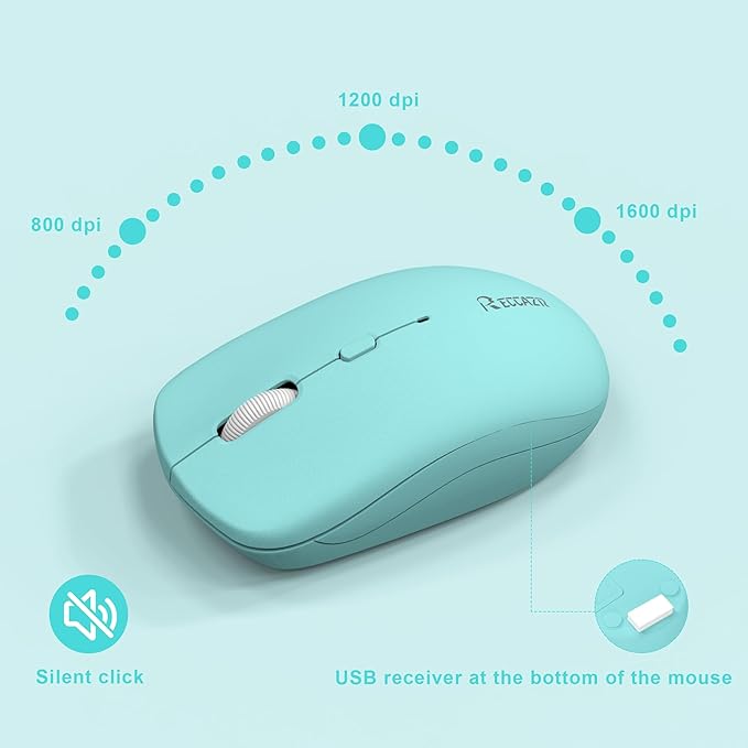 Wireless Keyboard and Mouse Combo, Full-Sized Quiet Wireless Keyboard and - Image 6