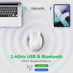 Bluetooth Mouse Rechargeable Wireless Mouse 2.4GHz - Image 2
