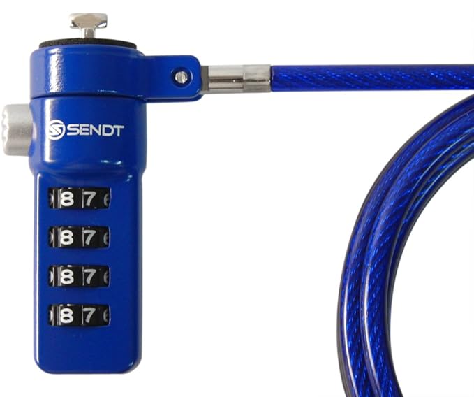 Sendt Blue Notebook/Laptop Combination Lock Security Cable - Image 2
