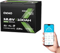 12V 100Ah LiFePO4 Battery with Bluetooth, BCI Group 24, Built-in 100A BMS by OKMOBeYourHomePowerBackup