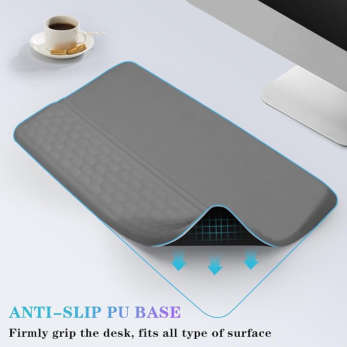 Computer Keyboard Stand with Wrist Rest, Ergonomic Tilted Keyboard Holder - Image 5