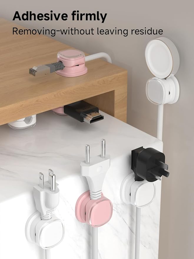 Magnetic Cable Clips, Adjustable Cord Holder Management, Adhesive Wire Keeper - Image 8