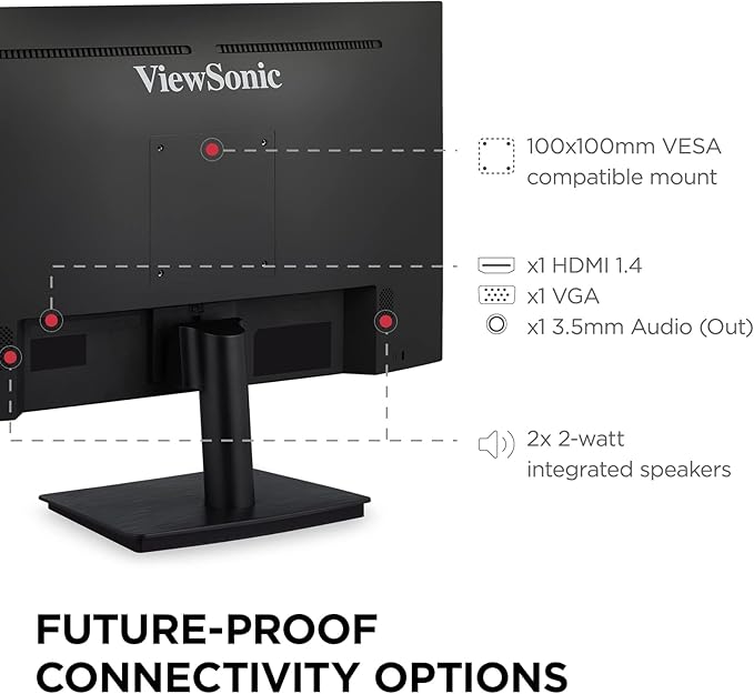 ViewSonic VA2409M 24 Inch IPS Full HD 1080p Monitor - Image 4
