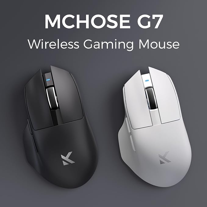 G7 Lightweight Ergonomic Wireless Mouse, PAW3311 12K DPI Sensor, Tri-Mode - Image 2