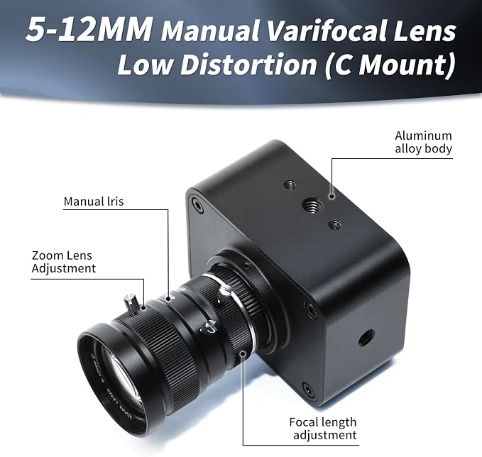 MOKOSE USB Camera 4K, USB3.0 Manual Focus Webcam - Image 4