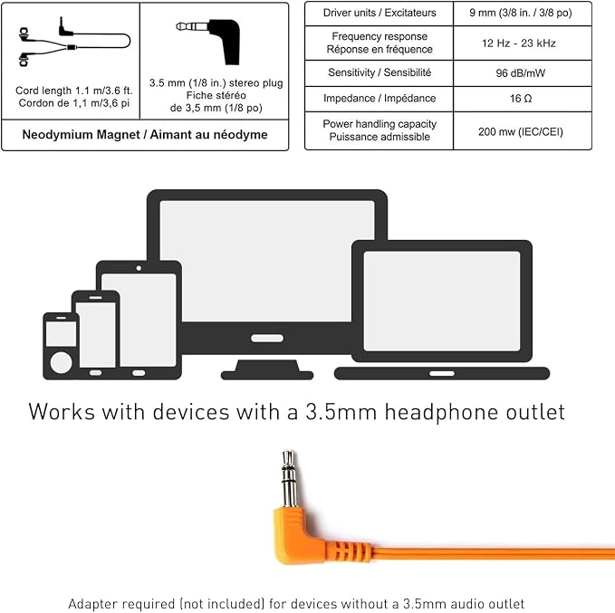 Panasonic ErgoFit In-Ear Earbud Headphones RP-HJE120-D Dynamic Crystal Clear - Image 6
