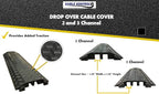Kable Kontrol Drop Over Floor Cord Cover – 40” Inch Long 3 Channel Cable or - Image 8