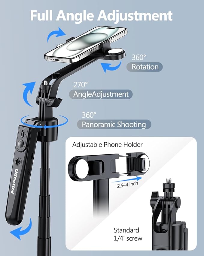 UBeesize 70'' Auto Face Tracking Tripod 360° Rotation - Image 4