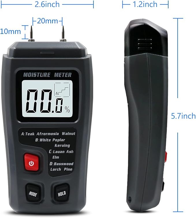Digital Wood Moisture Meter Wood Humidity Tester Hygrometer Timber Damp - Image 4