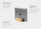 Oakywood Vertical Laptop Stand Wood - Image 2