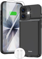 GIN FOXI Battery Case for iPhone 17, Charging Case Charger 8500mAh Ultra-Slim by GINFOXI