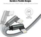 USB C to Lightning Cable 10FT MFi Certified 90 Degree iPhone Fast Charger Nylon - Image 5