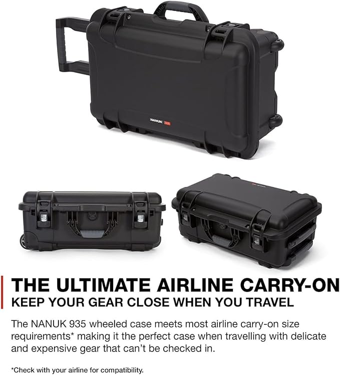 NANUK Wheeled Series 935 Lightweight NK-7 Resin Waterproof Protective Case - Image 5