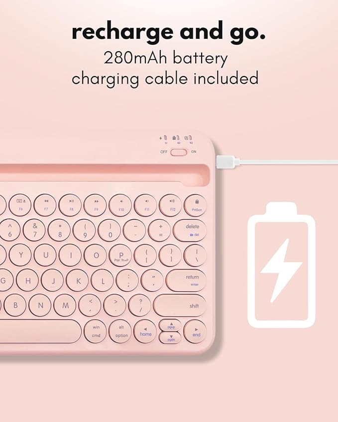 Macally Bluetooth Keyboard for Tablet | Wireless Keyboard for iPad mini/Air/Mini - Image 6