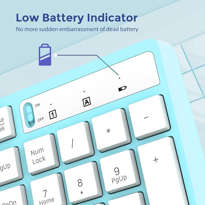 Wireless Keyboard and Mouse Combo, Lovaky 2.4G Full-Sized Ergonomic Keyboard - Image 4