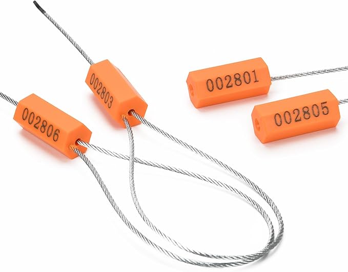 100PCS Steel Cable Seals Metal Security Seal Numbered Metal Truck Trailer Seals - Image 5