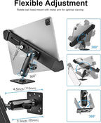 woleyi Anti Theft Heavy Duty Drill Base Tablet Holder Car Mount Dashboard - Image 3