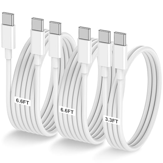 3-Pack 60W USB C to USB C Cable, Type C to Type C Cable, Fast Charging Cable by LOFPYE