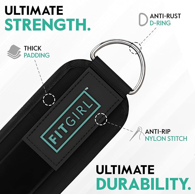 FITGIRL - Ankle Strap for Cable Exercise Machines, Work Out Cuff Attachment for - Image 2