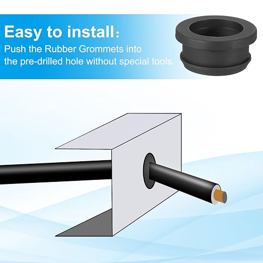 PATIKIL 28mm / 1-1/18 Inch Drill Hole, 15/16 Inch ID Rubber Grommets - Image 4