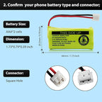 BT18433/BT28433 2.4V 800mAh Ni-MH Cordless Phone Battery, Also Compatible - Image 4