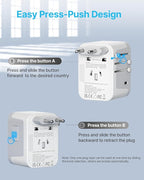 Universal Travel Adapter, VINTAR International Power Adapter - Image 3