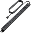 HHSOET 360° Rotating 12 Outlet Mountable Power Strip, Metal Gaming Table by HHSOET