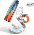 EXW Wireless Charging Station for Magsafe, 3 in 1 Foldable Charger for iPhone by EXW