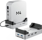 ANYOYO Mac mini M4 Dock and Stand, 10-in-1 Aluminum USB-C Hub - Image 9