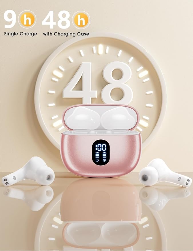 Wireless Earbuds Deep Bass Sound Ear Buds, LED Display Earphones - Image 4