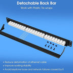 24 Port Keystone Patch Panel, 1U 19-inch RJ45 Network Patch Panel - Image 3