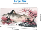 Watercolor Japanese Large Gaming Mouse Pad, Mouse Pad Gaming 31.5 x 11.8 in - Image 2