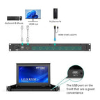 MT-VIKI 8 Port KVM Console HDMI, 1U Rack Mount KVM Console w/15.6'' LCD Monitor - Image 2