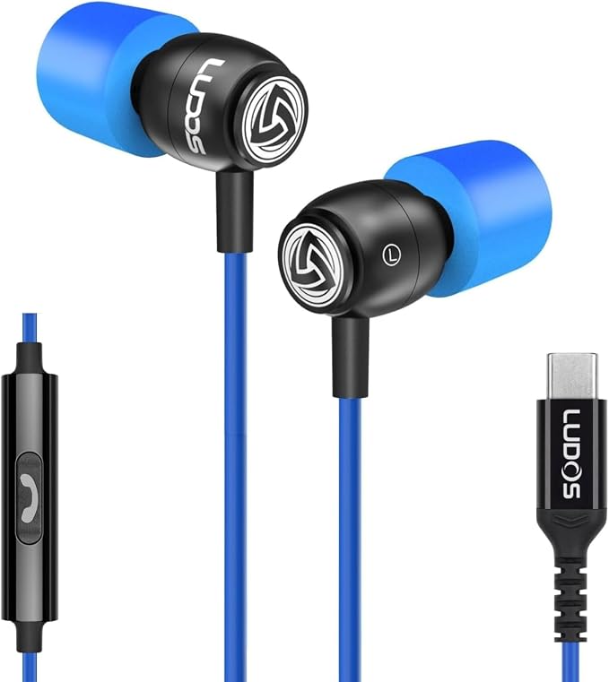 LUDOS Clamor USB C Headphones for iPhone 16 15 Pro Max Plus iPad Pro, 5 Years by Ludos