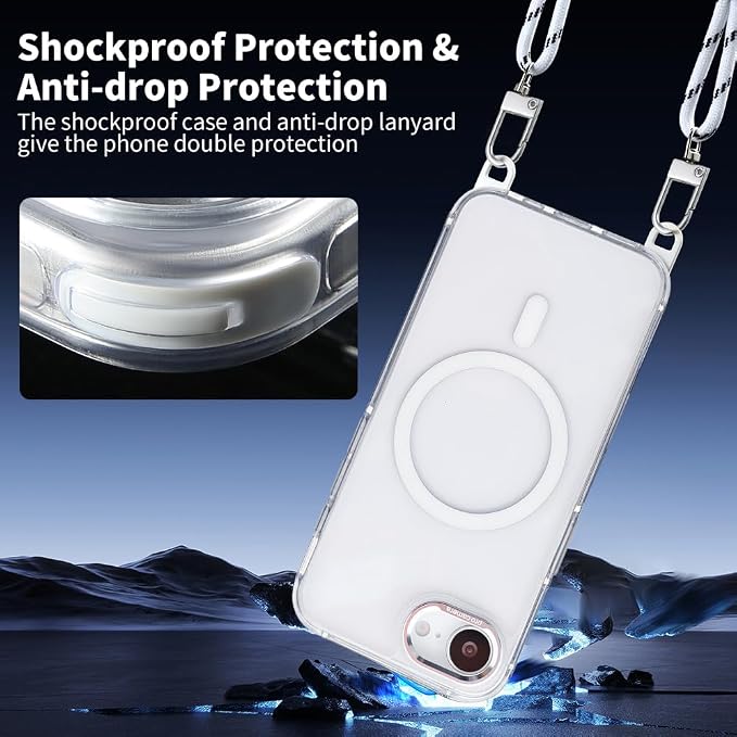 for iPhone 16e Case with Adjustable Phone Lanyard Strap, Compatible with MagSafe - Image 5