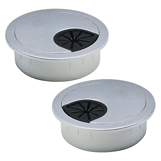 2 Pcs Desk Grommet 2" / 50 mm, Desk Cord Hole Cover, Cable Grommet ABS Plastic by EASYEAH